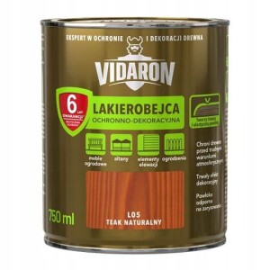 Lakierobejca Ochronno-Dekoracyjna Teak Naturalny 0,75L Vidaron