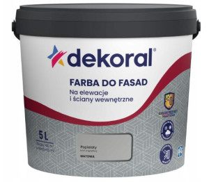 Farba Akrylowa Do Fasad Polinit Popielaty 5L Dekoral