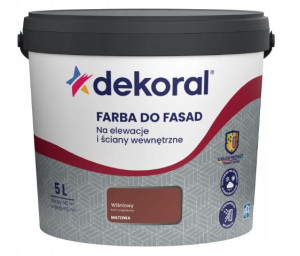 Dekoral FARBA DO FASAD Polinit Wiśniowy 5L