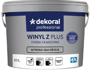 Farba Fasadowa Winyl Z Plus Biały 10L Dekoral