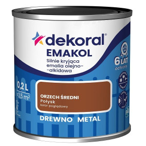 Emalia Olejno-Alkidowa Emakol Strong Orzech Średni 0,2L Dekoral