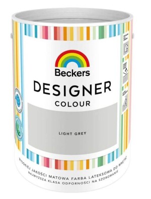 Farba Lateksowa Designer Colour Light Grey 5L Beckers