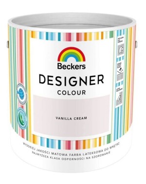 Farba Lateksowa Designer Colour Vanilla Cream 2,5L Beckers