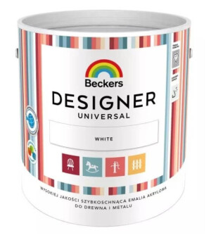 Emalia Akrylowa Designer Universal White 2,5L Beckers