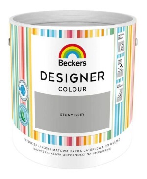 Farba Lateksowa Designer Colour Stony Grey 2,5L Beckers
