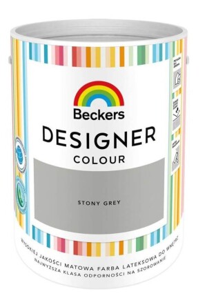 Farba Lateksowa Designer Colour Stony Grey 5L Beckers