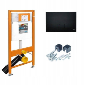 Zestaw 3w1 Jomotech 112 Stelaż WC + Przycisk Exclusive 2.0 Czarny + Wsporniki 174-91102500-00 Werit