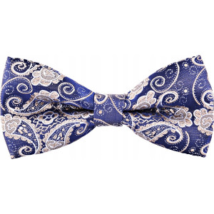 Muszka granatowa złota biała mucha męska elegancka