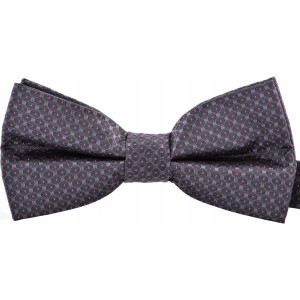 Muszka mucha szara różowe kropki męska elegancka