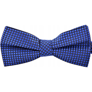 Elegancka granatowa muszka mucha męska mikrofibra