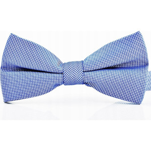 Mucha męska niebieska muszka elegancka + poszetka