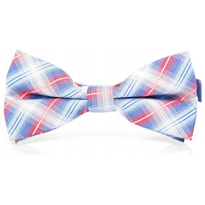 Mucha z poszetką muszka elegancka męska niebieska