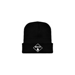 Czarna czapka zimowa 100% akryl podwójna ciepła