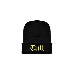 Czapka zimowa czarna złota trill akryl 100% ciepła