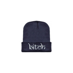 Czapka zimowa granatowa 100% akryl podwójna ciepła