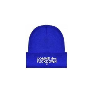 Czapka zimowa chabrowa 100% akryl podwójna ciepła