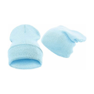 Czapka ciepła mięciutka beanie smerfetka niebieska