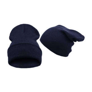 Czapka beanie smerfetka zima krasnal dwuwarstwow