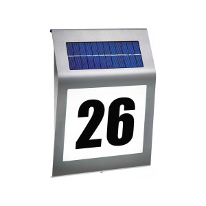Podświetlany numer domu budynku lampka solarna tabliczka automat cyfry litery
