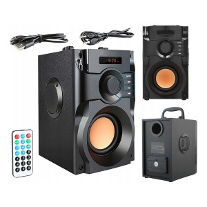 Głośnik bluetooth przenośny aux fm lcd subwoofer