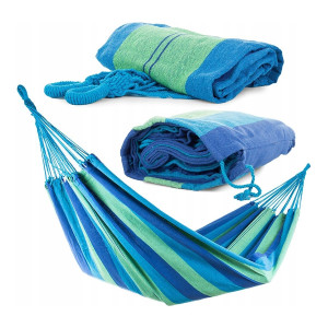 Hamak xxl duży bawełniany dwuosobowy ogród 200x150