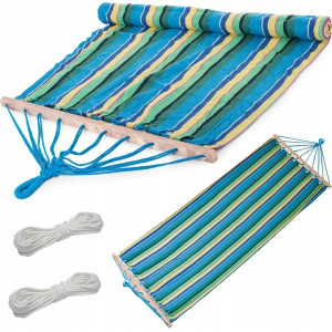 Hamak do ogrodu bawełniany 200x80 do 150kg mocny