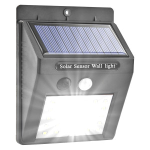 Lampa solarna led czujnik ruchu zmierzchu ścienna