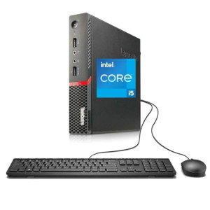 Lenovo ThinkCentre M900 Mini Ordenador PC, Intel Core i5-6500, 8 GB de RAM DDR4, SSD de 256 GB, WiFi, Bluetooth, Teclado QWERTY Estadounidense, Window