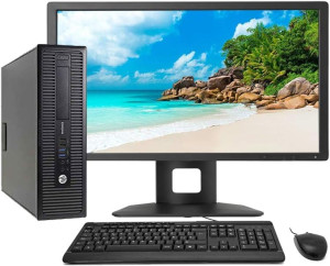 HP EliteDesk 800 G1 - Ordenador de sobremesa + TFT 23'' (Intel Core i5-4570, 3.2 GHz, 16GB de RAM, Disco SSD 240GB + 500GB HDD, WiFi PCI, Windows 11 P