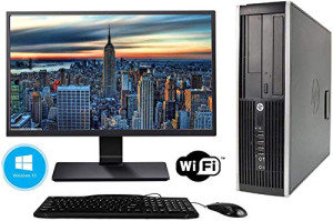HP Elite 8300 - Ordenador de sobremesa + Monitor 24'' (Intel Core i5-3470, 8GB de RAM, Disco de 240 SSD+ 500GB HDD, Lector DVD, WiFi,Windows 10 Pro 64