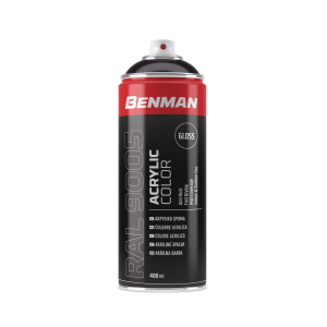 ΣΠΡΕΙ RAL9005 ΜΑΥΡΟ ΓΥΑΛΙΣΤΕΡΟ BENMAN 400ML 28526