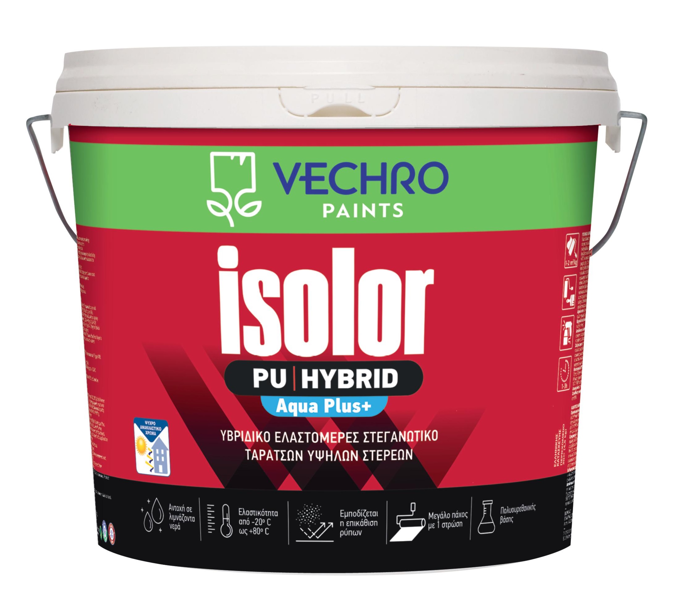 ISOLOR PU HYBRID AQUA PLUS ΣΤΕΓΑΝΩΤΙΚΟ ΚΕΡΑΜΙΔΙ VECHRO 3L