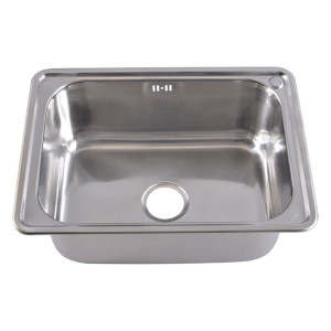 ΝΕΡΟΧΥΤΗΣ ΚΟΥΖΙΝΑΣ INOX 1 ΓΟΥΡΝΑ ΛΕΙΟΣ 63.5x46.5x25cm INTER CERAMIC ICK 6346