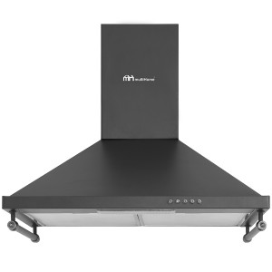 MULTIHOME MH-6652 ΑΠΟΡΡΟΦΗΤΗΡΑΣ ΚΑΜΙΝΑΔΑ 60CM ΜΑΥΡΟ