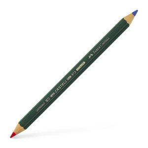 ΜΟΛΥΒΙ ΜΑΣΤΟΡΩΝ ΔΙΧΡΩΜΟ 175mm FABER CASTELL 873 ΚΟΚΚΙΝΟ-ΜΠΛΕ