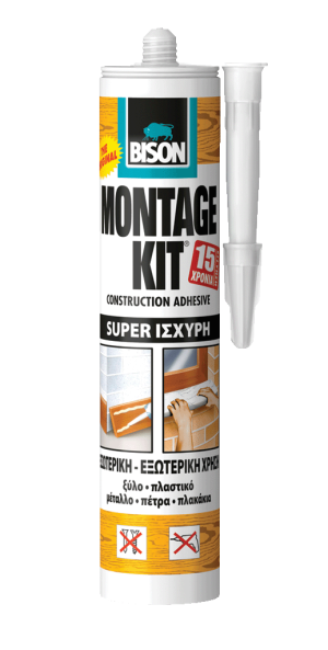 ΚΟΛΛΑ BISON MONTAGEKIT 350gr ΣΟΥΠΕΡ ΙΣΧΥΡΗ ΜΠΕΖ 1106039