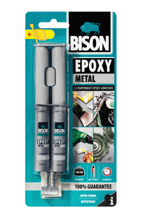 ΕΠΟΞΙΚΗ ΚΟΛΛΑ BISON EPOXY METAL ΓΙΑ ΜΕΤΑΛΛΟ 24ml 6305443