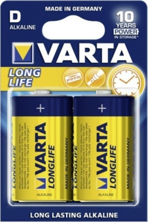ΜΠΑΤΑΡΙΑ VARTA D 1.5V 2 τεμαχια ALKALINE LONGLIFE 4120