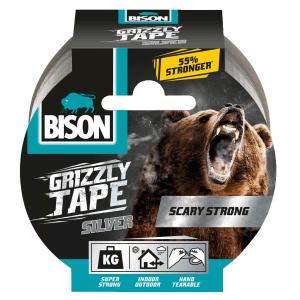ΤΑΙΝΙΑ ΥΦΑΣΜΑΤΙΝΗ GRIZZLY TAPE ΑΣΗΜΙ 50mmx10m BISON 6312497