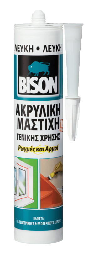 ΑΚΡΥΛΙΚΗ ΜΑΣΤΙΧΗ ΓΕΝΙΚΗΣ ΧΡΗΣΗΣ BISON ACRYLIC UNIVERSAL ΛΕΥΚΗ 300ml 6306906