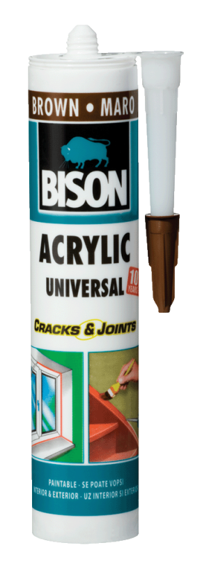 ΑΚΡΥΛΙΚΗ ΜΑΣΤΙΧΗ ΓΕΝΙΚΗΣ ΧΡΗΣΗΣ BISON ACRYLIC UNIVERSAL ΚΑΦΕ 300ml 6305036