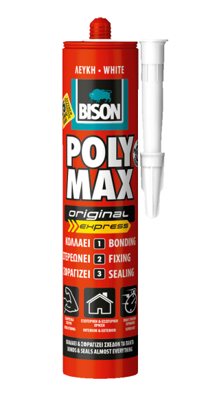ΣΦΡΑΓΙΣΤΙΚΗ ΚΟΛΛΑ BISON POLY MAX ORIGINAL EXPRESS ΜΑΥΡΗ 425gr 6300405