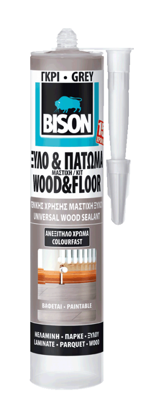 ΑΚΡΥΛΙΚΗ ΜΑΣΤΙΧΗ ΞΥΛΟΥ BISON WOOD SEALANT ΓΚΡΙ ΣΚΟΥΡΟ 300ml 6311317