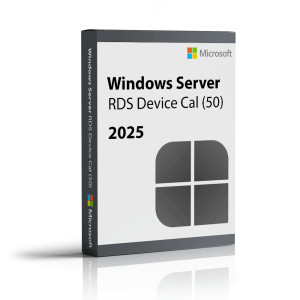 Licență Microsoft Windows Server 2025 Remote Desktop Services Device CAL (50 dispozitive)