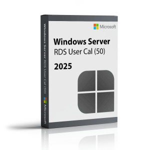 Licență Microsoft Windows Server 2025 Remote Desktop Services User CAL (50 utilizatori)