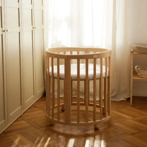 Lettino Ovale 7in1 con Materasso - Naturale