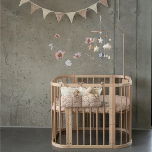 5in1 kinderbed met matras en wiegoptie - Naturel
