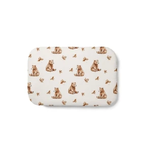 Bambus Kissen mit Füllung 60x40 - Bärchen Hellbeige