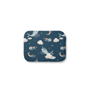 Bamboe baby kussen 30x40 – Walvissen Marineblauw