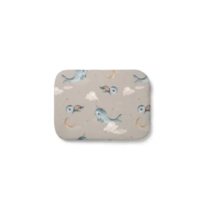 Cuscino in bambù per bambini 30x40 – Balene Beige Scuro